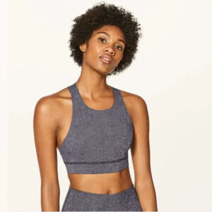Lululemon 6 Fast & Free Bra in Disperse Dusky Lavender Black